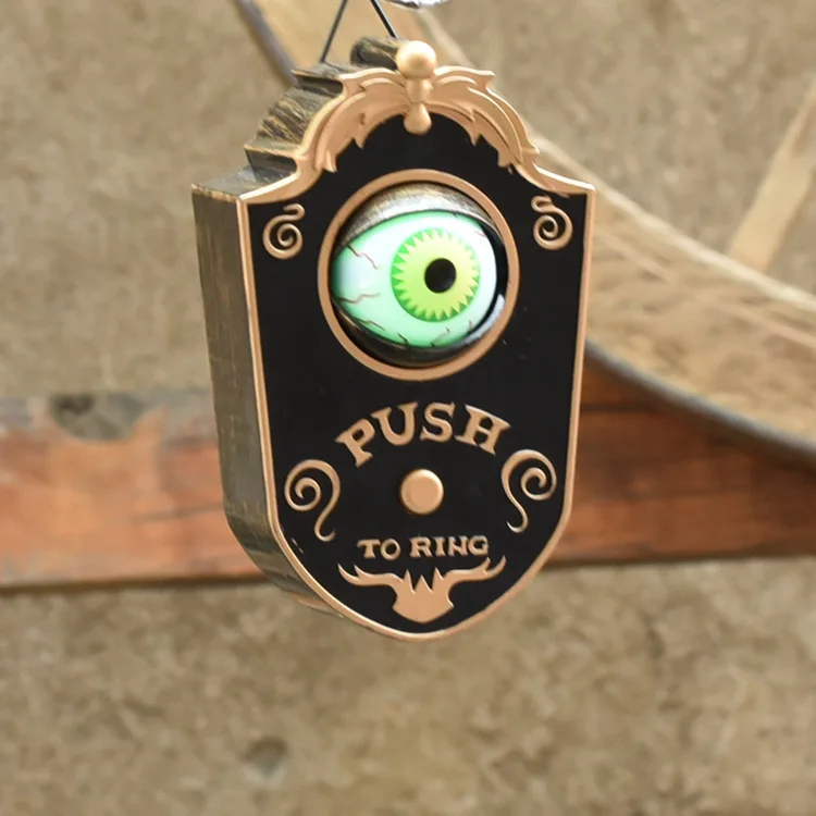 Halloween One-eyed Doorbell Decorated Ghost Festival Toy Bar Haunted House Scary Glow Pendant Trick Door Hanging