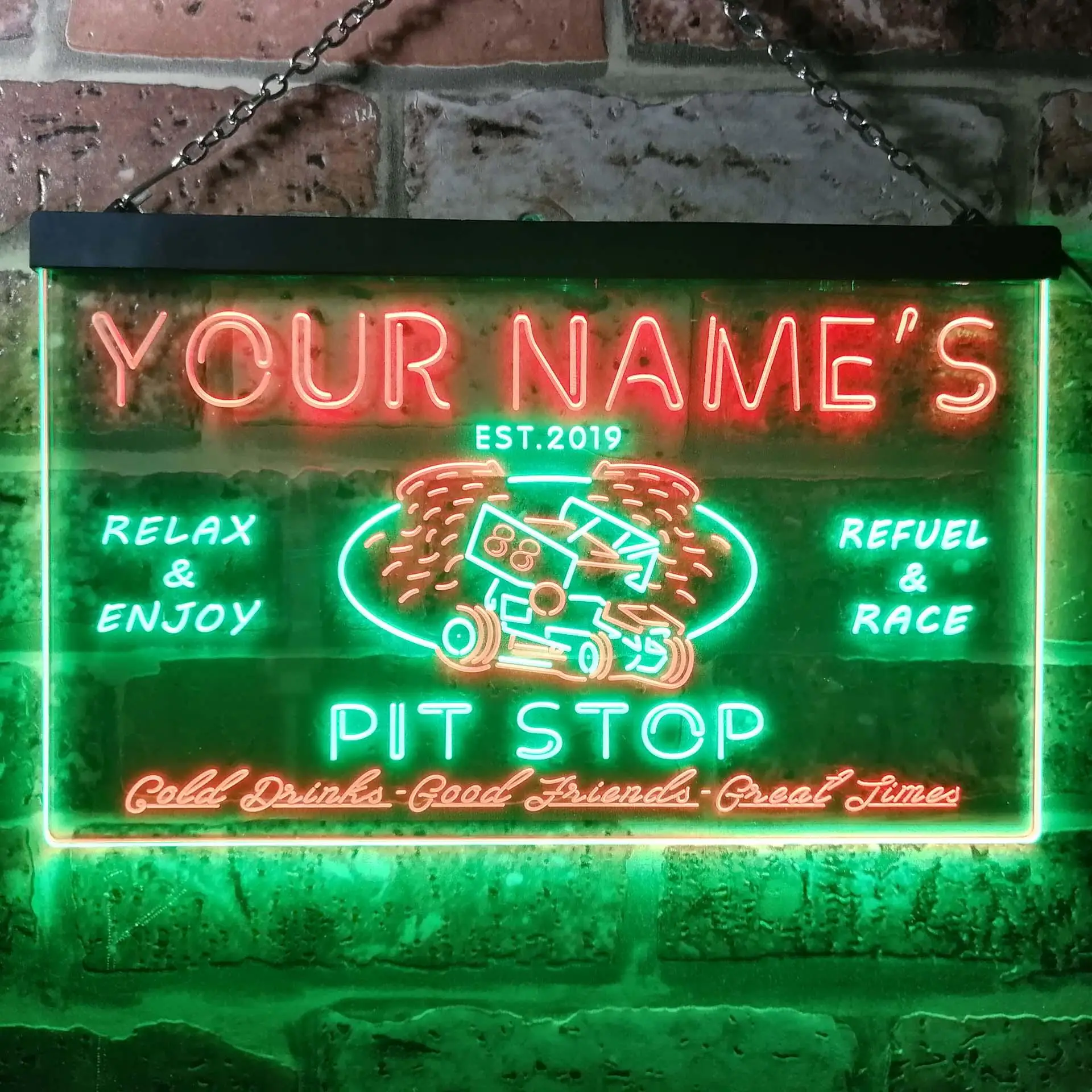 شخصية حفرة وقف المرآب ثنائي اللون بقيادة النيون علامة st6-pu1-tm