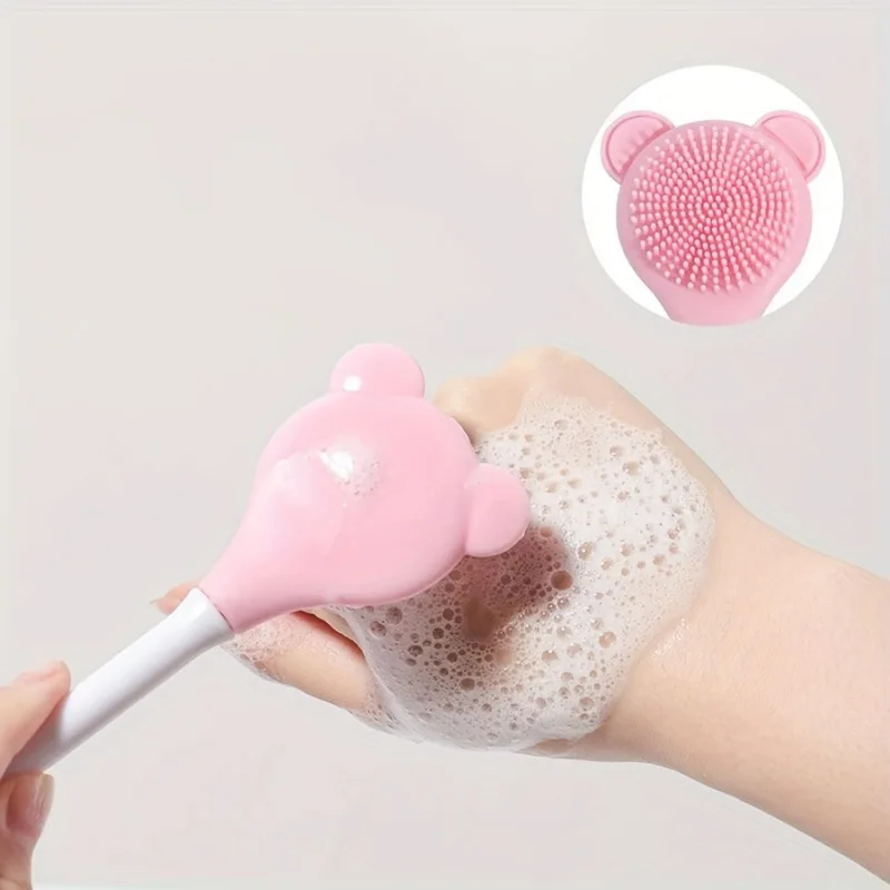 4-piece facial cleaning and massage tool, facial massage scraper cleaning brush, facial mask, facial sponge view 4