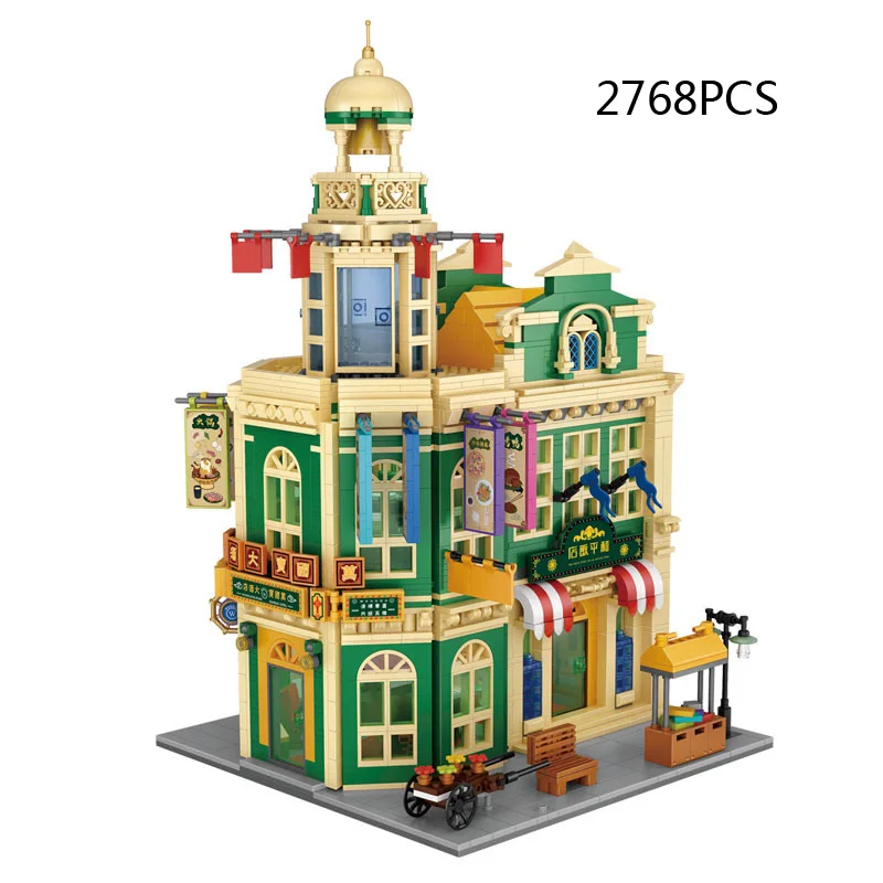 Creative Mini Block House Streetscape Building Brick Peace Hotel Toy China City Street View Figures For Kids Gifts Collection