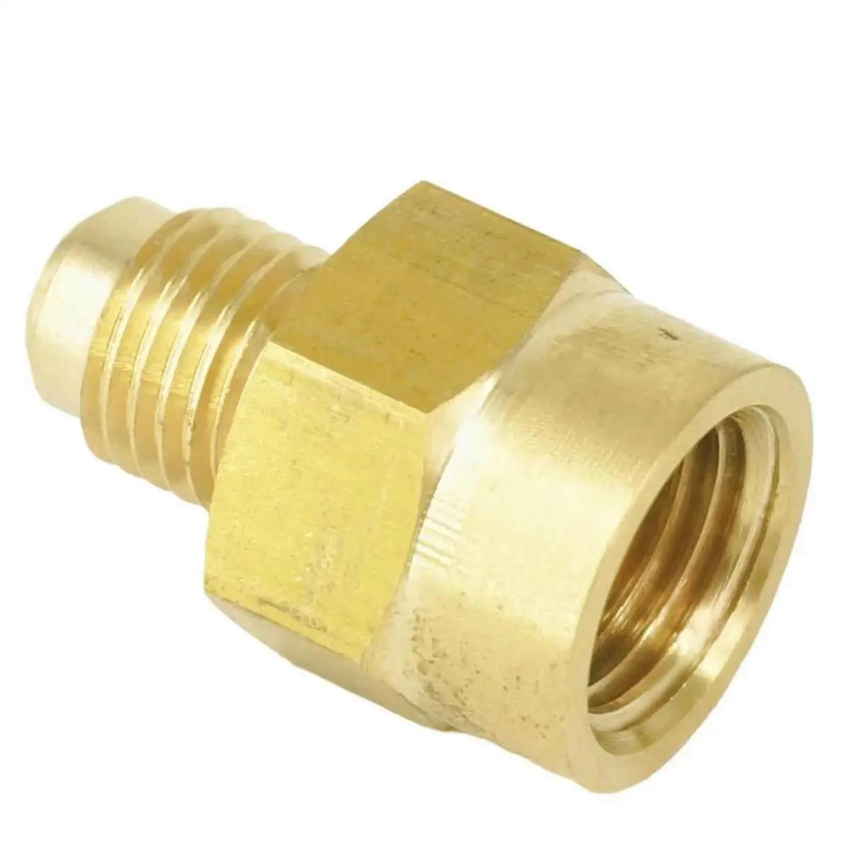 Rurka połączeniowa OD 1/4 " - 1/4" NPT kobieta mosiądz SAE 45 stopni łącznik rurowy adaptery złącza 1000 PSI