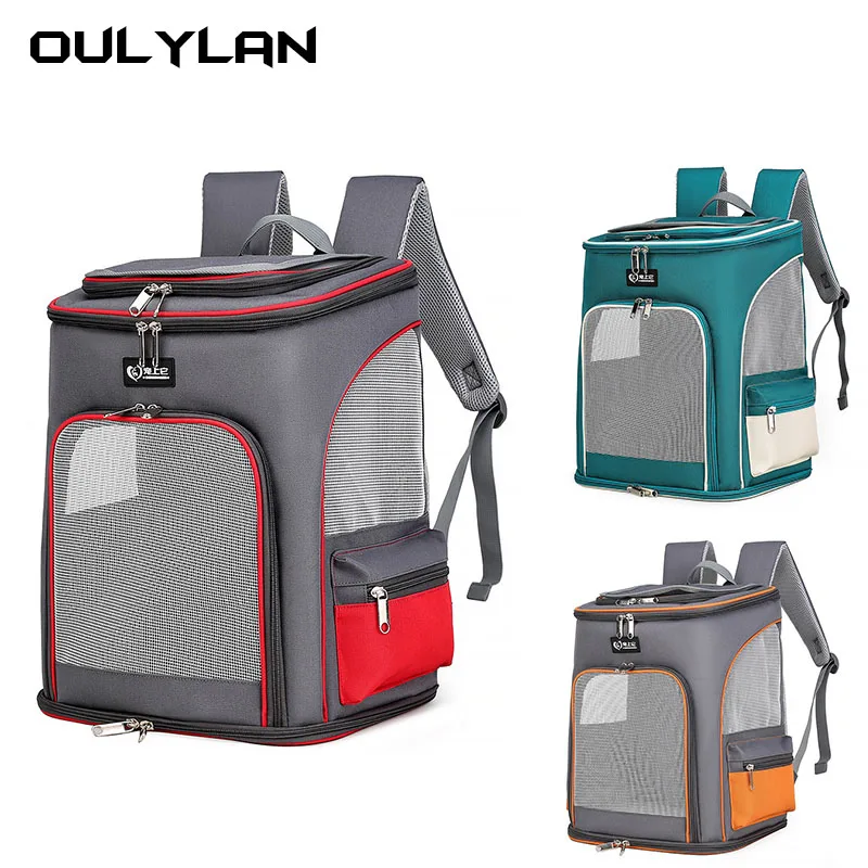 

Cat Bag Pet Bag, Teddy Bear Outdoor Cat Cage, Dog Charter Cat Bag Portable Cage Bag Box Double Back Travel Bag