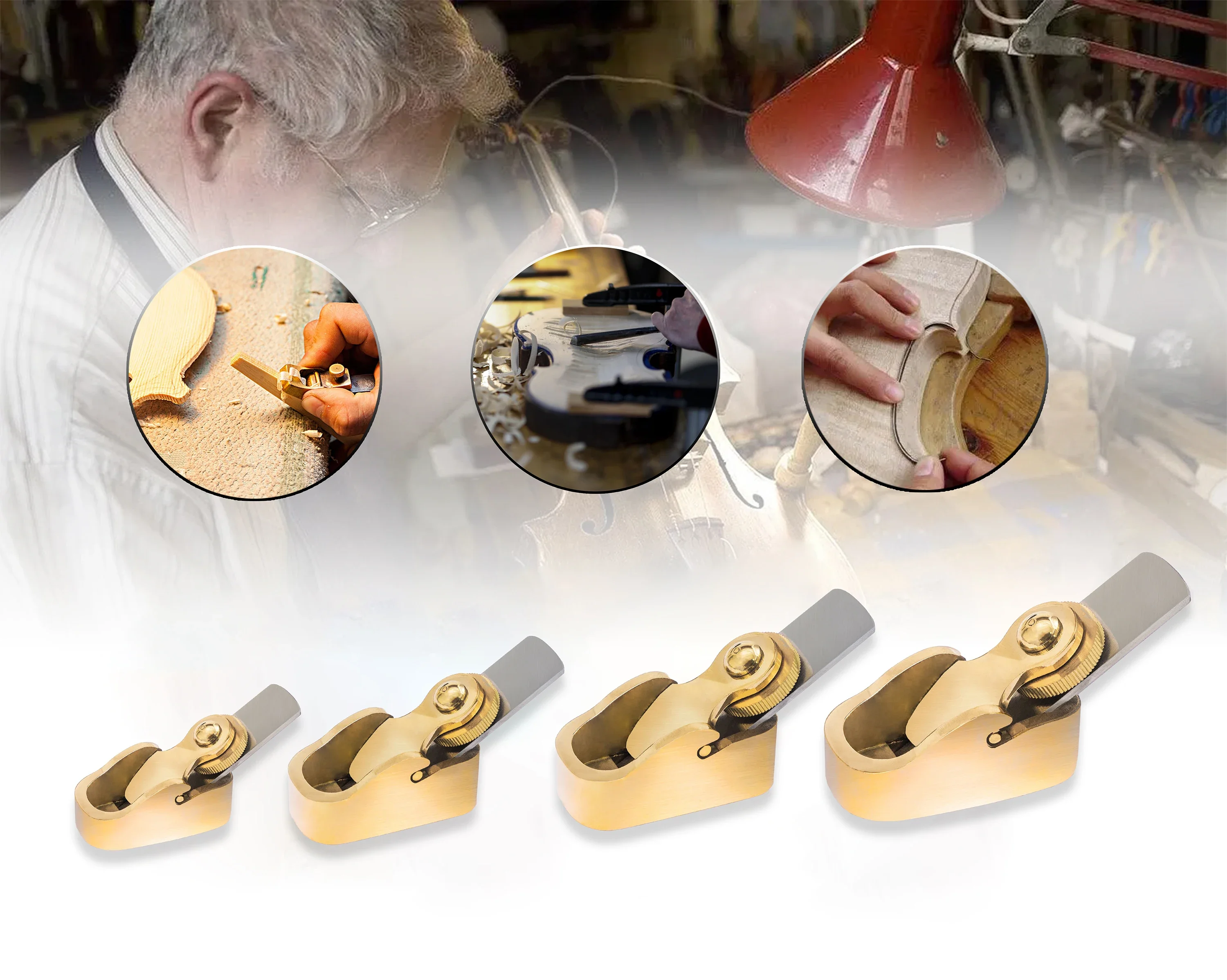 HSS Plane Cutter Pure Brass Plane Convex Flat Bottom copper Planes Curved Bottom Violin Luthier Making thumb Tool Woodworking