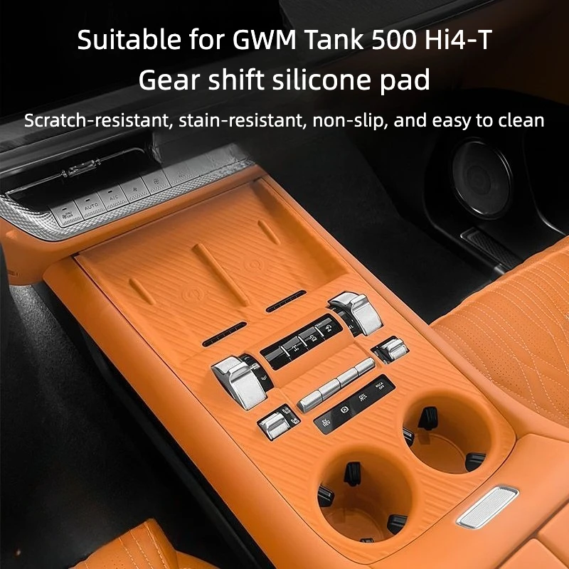 for-gwm-tank-500-hi4-t-2023-2026-center-console-gear-panel-silicone-anti-dirty-mat-cup-holder-pad-interior-mod-accessories