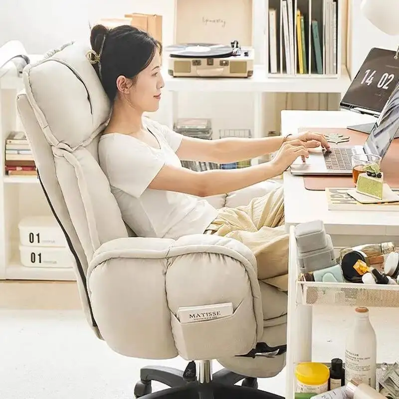 

Living Room Designer Office Chair Simple Vanity Comfortable Work Study Leather Executive Gaming Chair Comfy Chaise Furniture