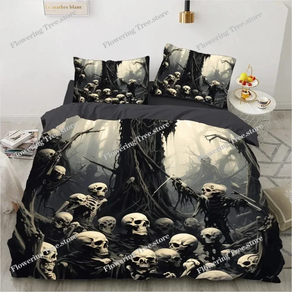 

Black Skull Bedding Set Cartoon Comforter Sets Double Queen King Twin Full Size Duvet Cover Set Kids Girls White Bed Linen029