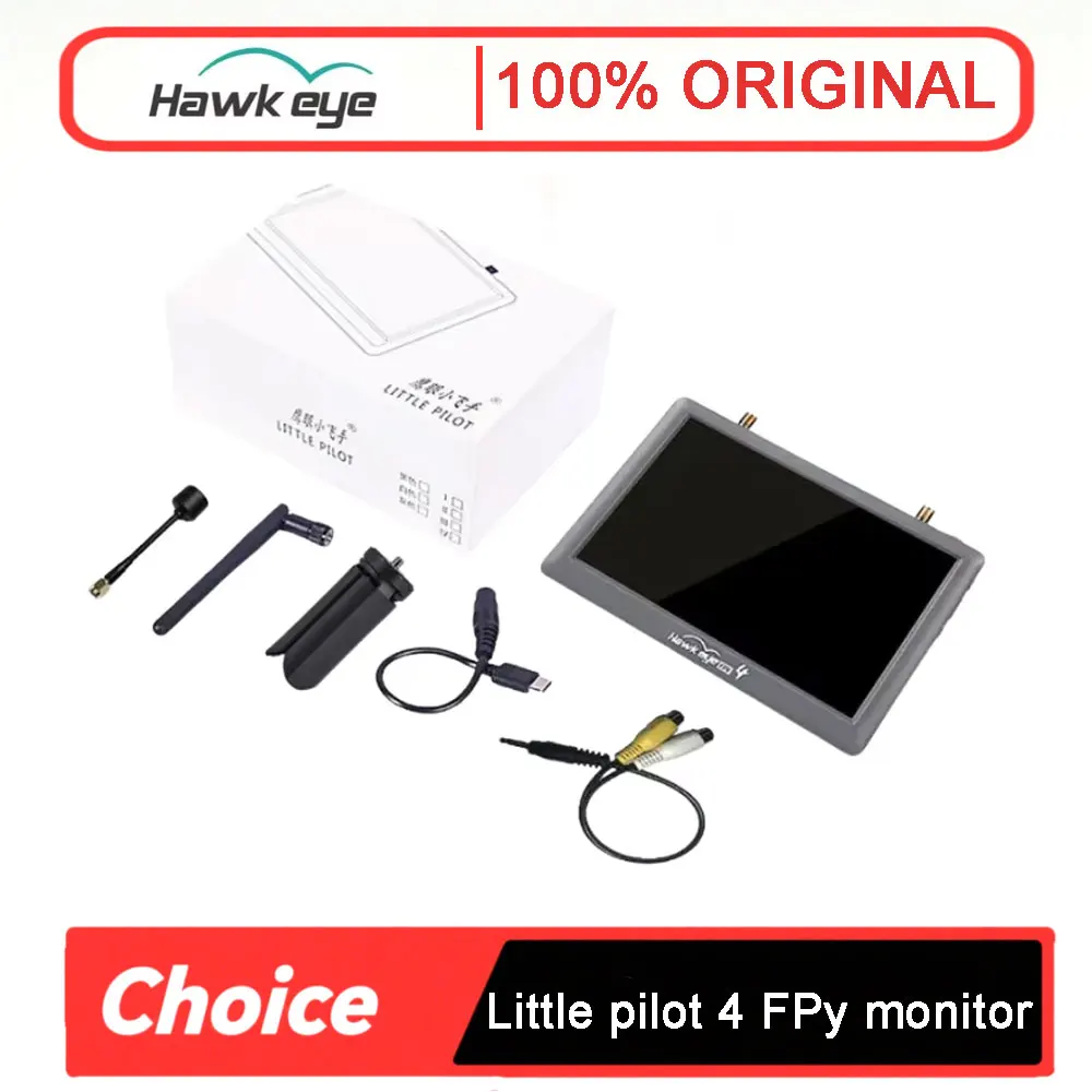Hawkeye Little Pilot 4 5 Inch FPV Monitor 5.8G 4.9G 6G Dual Receiver 1000Lux High Bright DVR Low Latency for RC Drone
