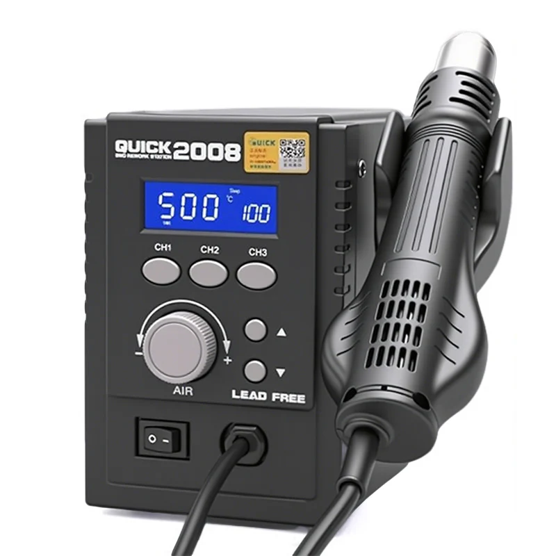 

Crack 2008 hot air gun industrial grade high-power cyclone dismantling soldering table mobile phone maintenance chip