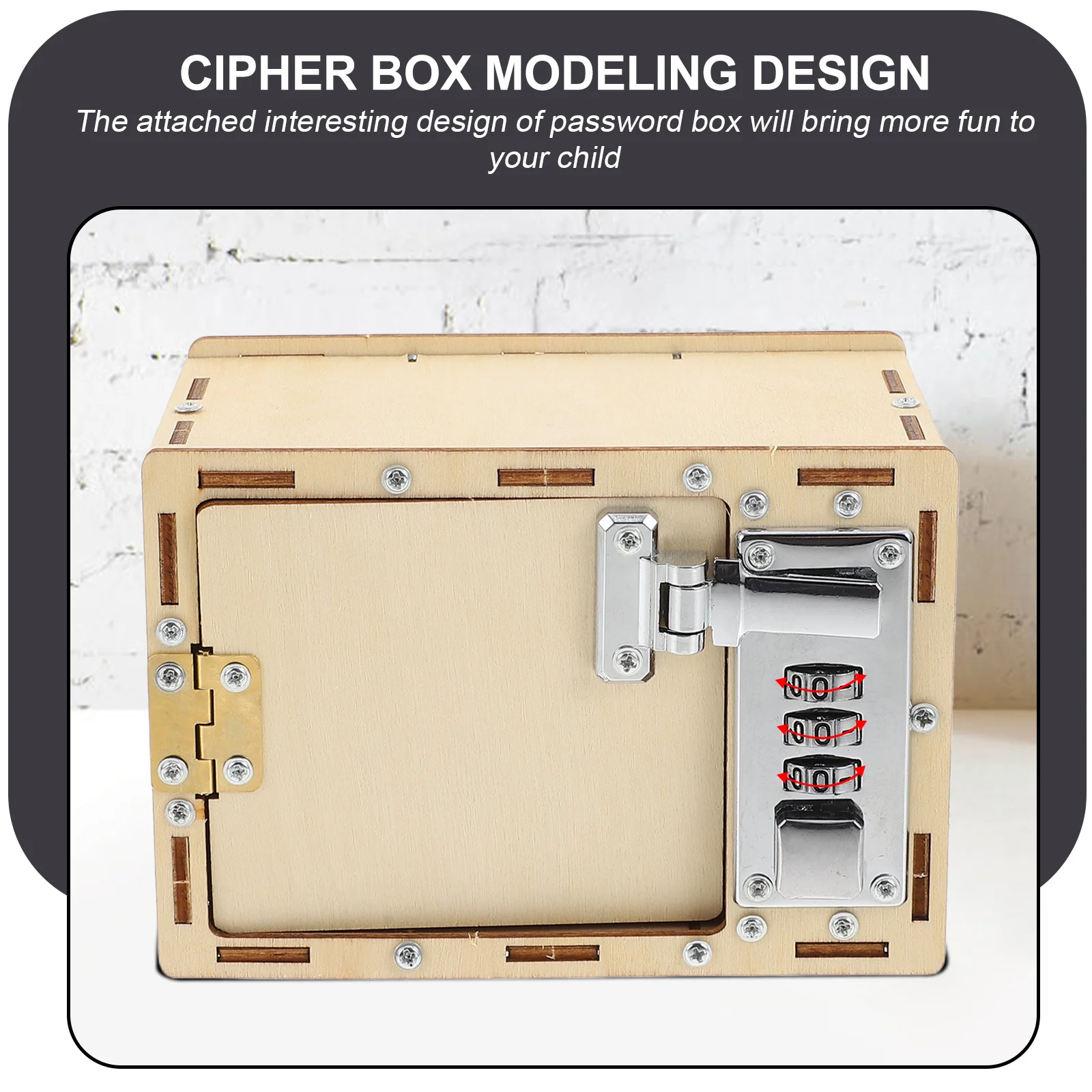 1 セット木製パスワードボックス Diy パズル子供のための教育ツール耐久性のある素材宝箱ゲームロックボックス作成ケースパズル