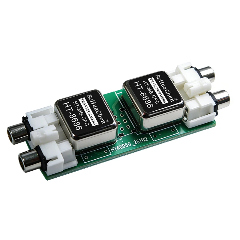 RCA Dual Channel Audio Isolator HT-8686 Passive Noise Hum Eliminator with Ground Loop Isolation for Speaker Studio Sound