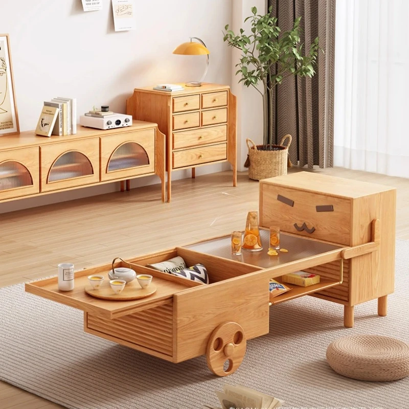 

Unique Designer Side Table Wood Modern Decoration Living Room Simple Coffee Table Aesthetic Transform Meubles Home Furniture