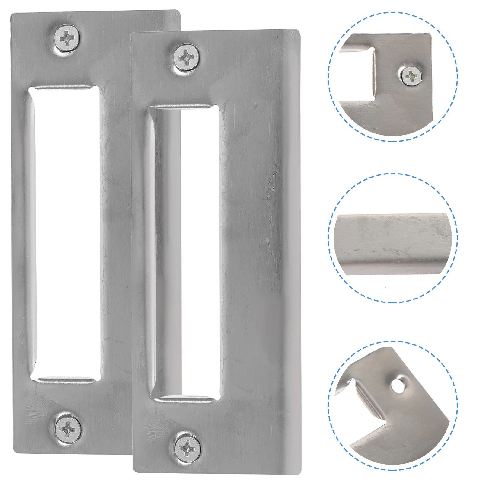

5Pcs Door Hole Cover Plate Stainless Steel Repair Kit for Door Frame Reinforcement Residential Commercial Application