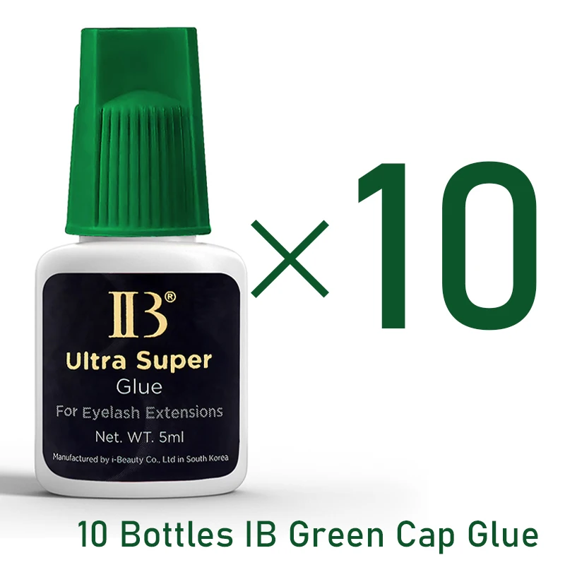 10 Bottles IBeauty Ultra Super For Eyelash Extension Glue Green Cap Waterproof Lash Adhesive Makeup Tool Fastest Eyes Open Korea