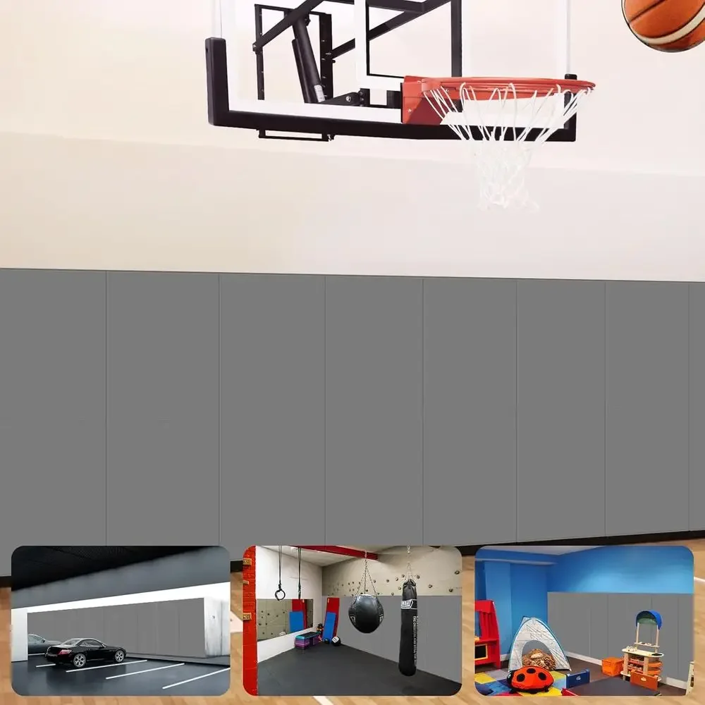 2-Inch Thick Gym Wall Padding - Waterproof Basketball Court Wall Protection Mats (1 Pack)