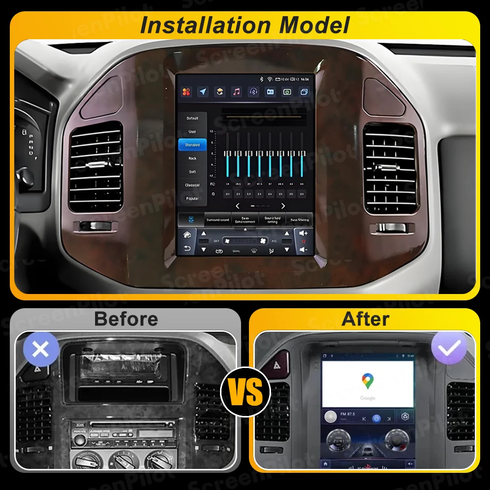 9.7 inch Android 16 For Mitsubishi Pajero V60 V68 V73 1999 - 2011 Car Radio Stereo Head Unit  Multimedia Video Player 8 Core 5G