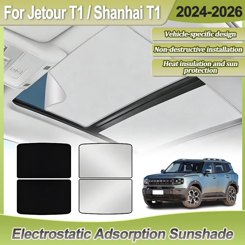 

Sunshade For Jetour T1 Accessorie Shanhai 2024 2025 2026 Car Electrostatic Insulation Adsorption Skylight Sunroofs Parts Sticker