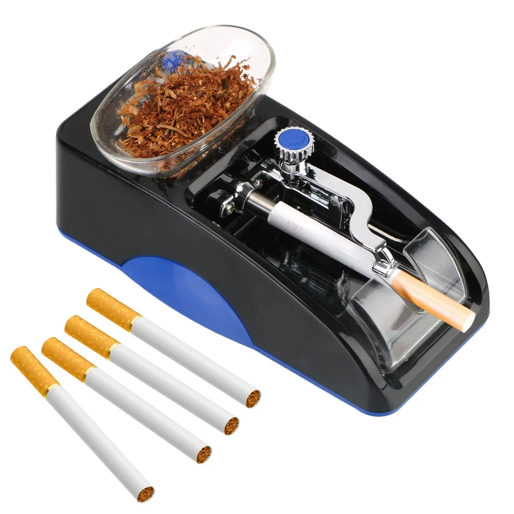 110V/230V Electric Automatic Cigarette Rolling Machine Cigar Roller Smoking Tool EU US Plug Injector DIY Cigarette Accessories