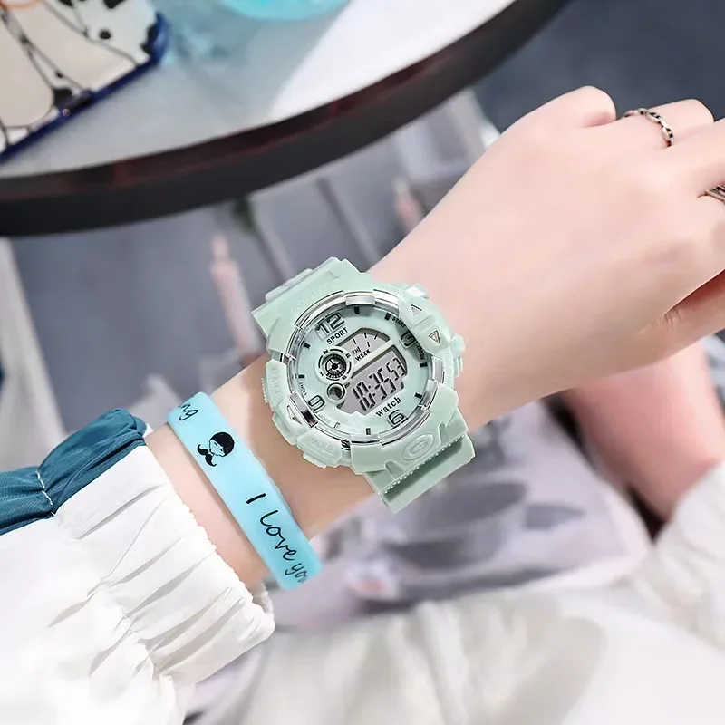 Reloj electrónico de estudiante para Hombre y Mujer, pulsera deportiva luminosa para estudiantes de secundaria, novia y pareja