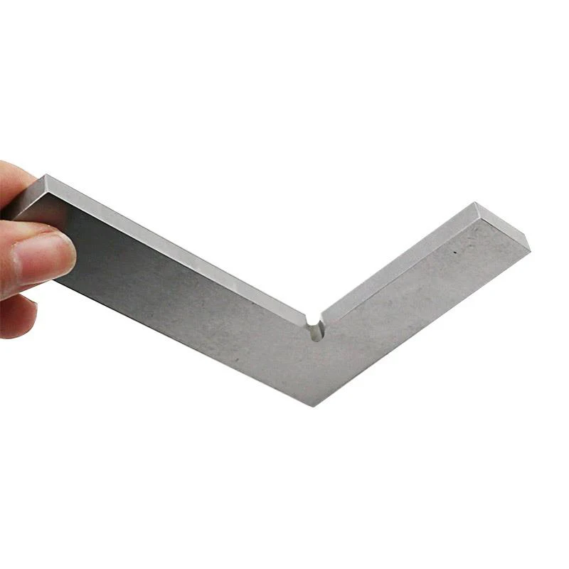 JIGONG 실버 톤 99x70mm 블레이드 90 도 각도 트라이 스퀘어 눈금자 플랫 코너 각도기