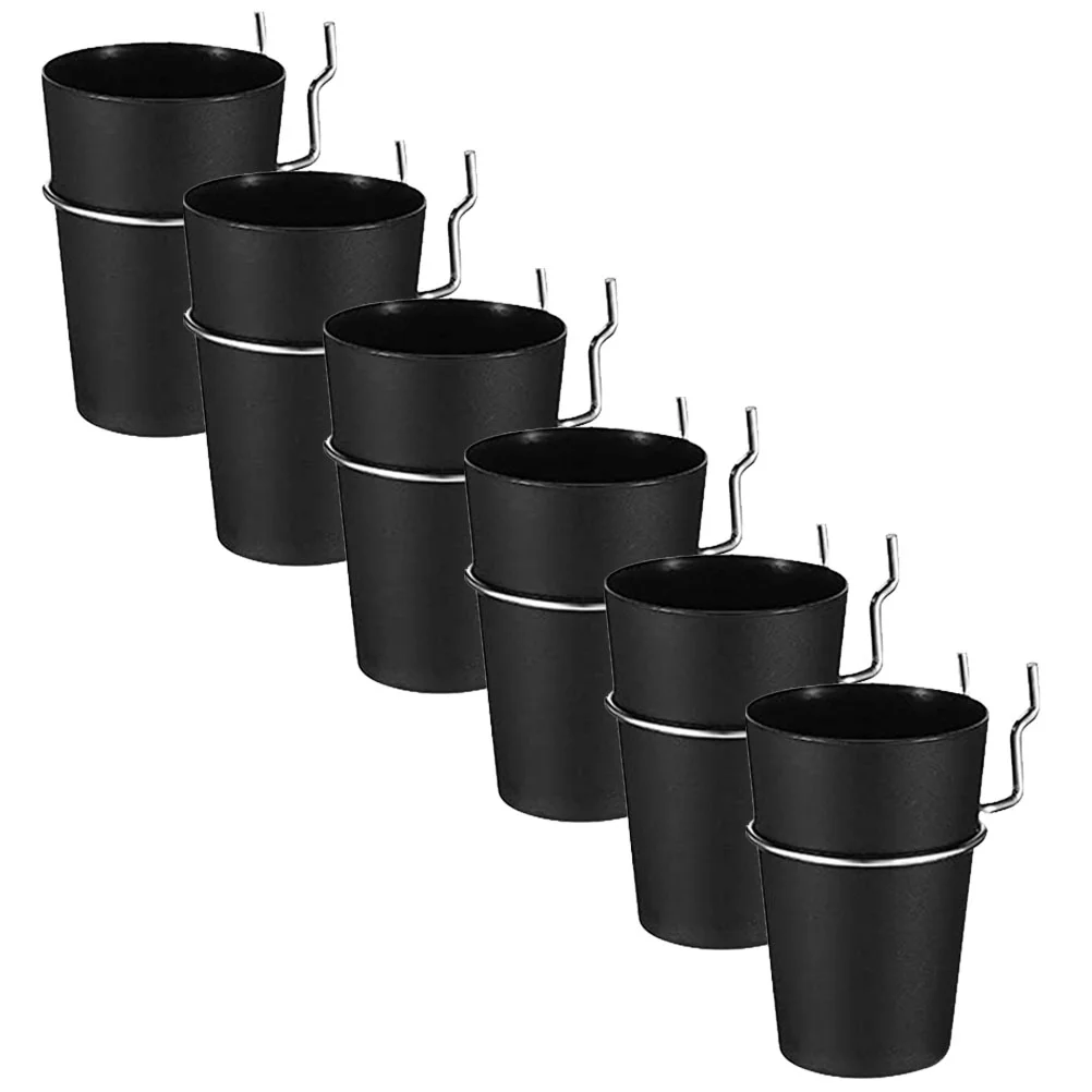 

6 Sets Pegboard Cup Holder Nail and Screw Organizers Storage Ribbon Small Parts Tool Cups with Hooks Abs