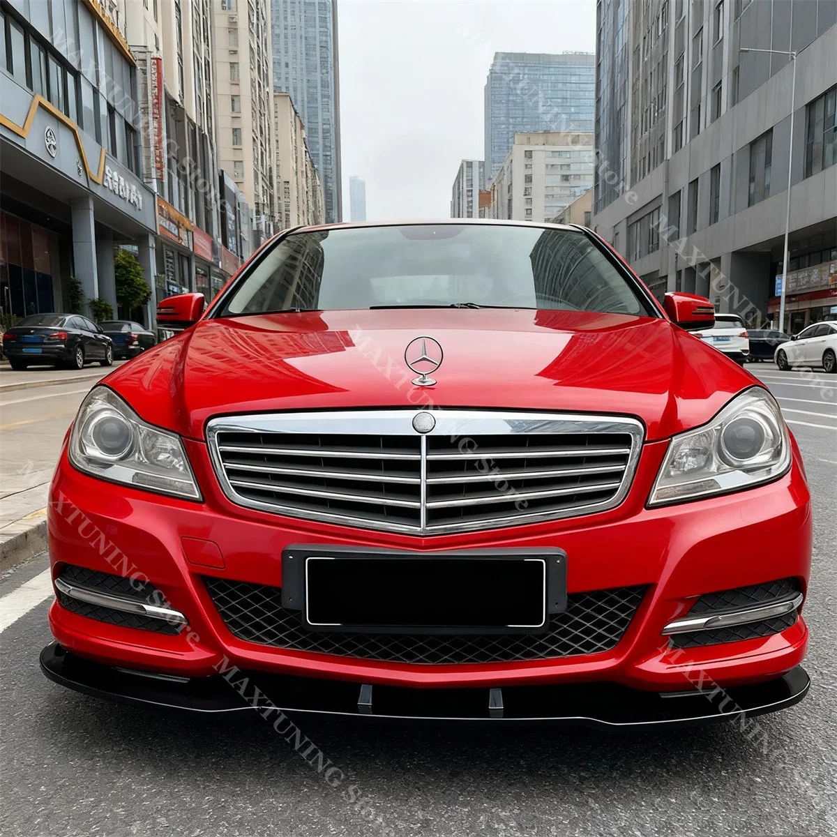 

Передний бампер для Mercedes-Benz C-Class W204 2011-2014 Standard C180 C200 C250 C350 Спойлер Сплиттер Диффузор Крышка Накладка Комплект