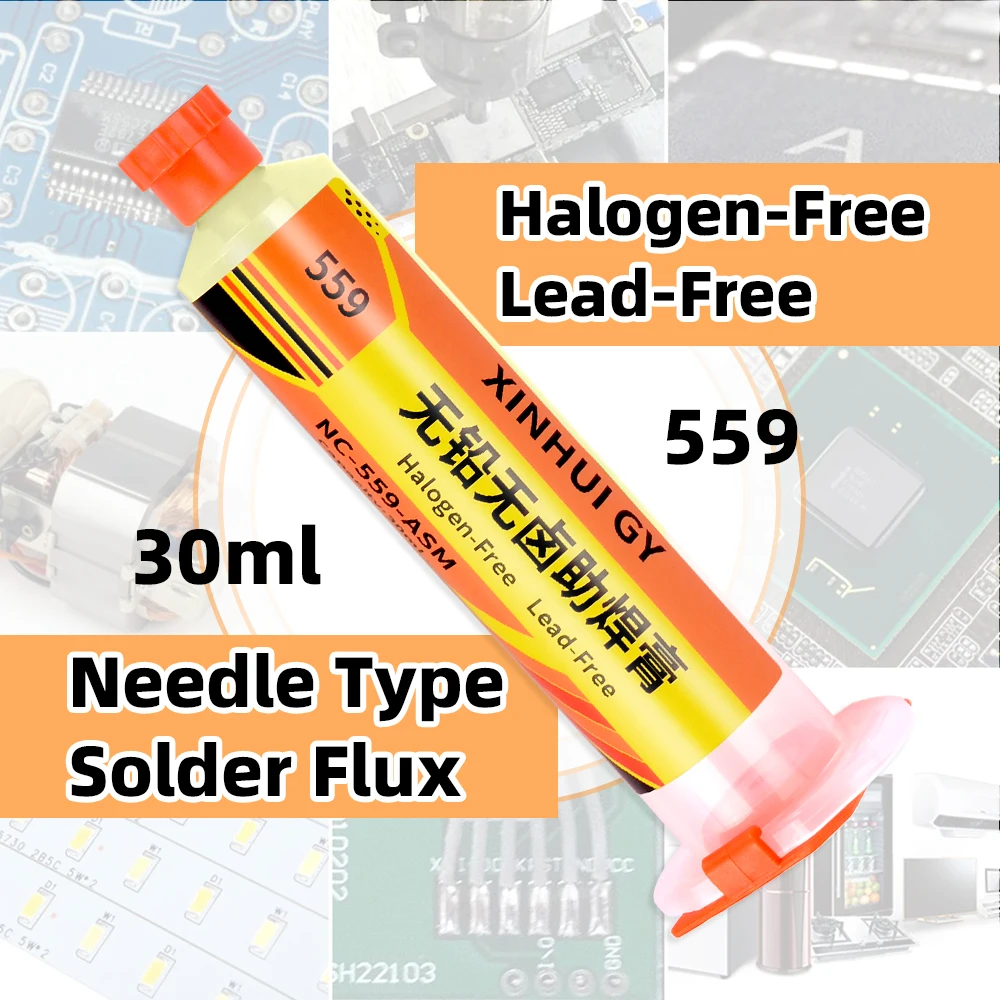 BGA PCB No Cleaning Solder Paste Welding High Grade Oil Flux Lubricating Grease 30cc Solder Patch NC-559-ASM