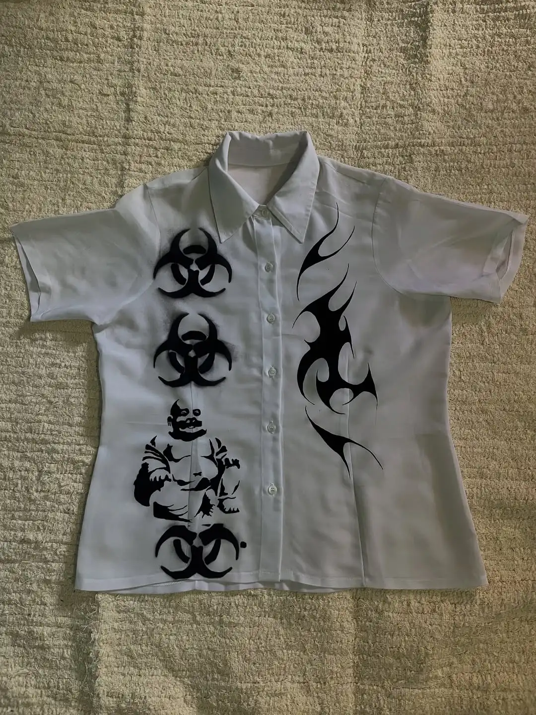 

2025 Preppy Style Lapel Design Retro Simple Daily T-Shirts Korean Style Street White Series Popular Gothic Clothing Kawaii Tops