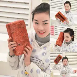 Cushion Pillow Cushion Plush Simulation Brick Wood Block Pillow Nap Rest Sponge Pillow Home Decor Sofa Ornament Bedroom Sleeping