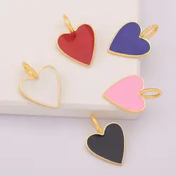 Pendant Love Heart Shape Charms For Jewelry Making DIY Handmade Bracelet Necklace Accessories Making Supplies Best Birthday Gift