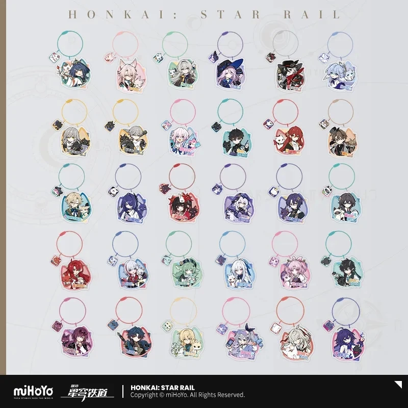 miHoYo Game Official Honkai Star Rail Acrylic Pendant Black Swan Sparkle Misha Acheron Kafka  Anime Key Chain Cosplay Xmas Gifts
