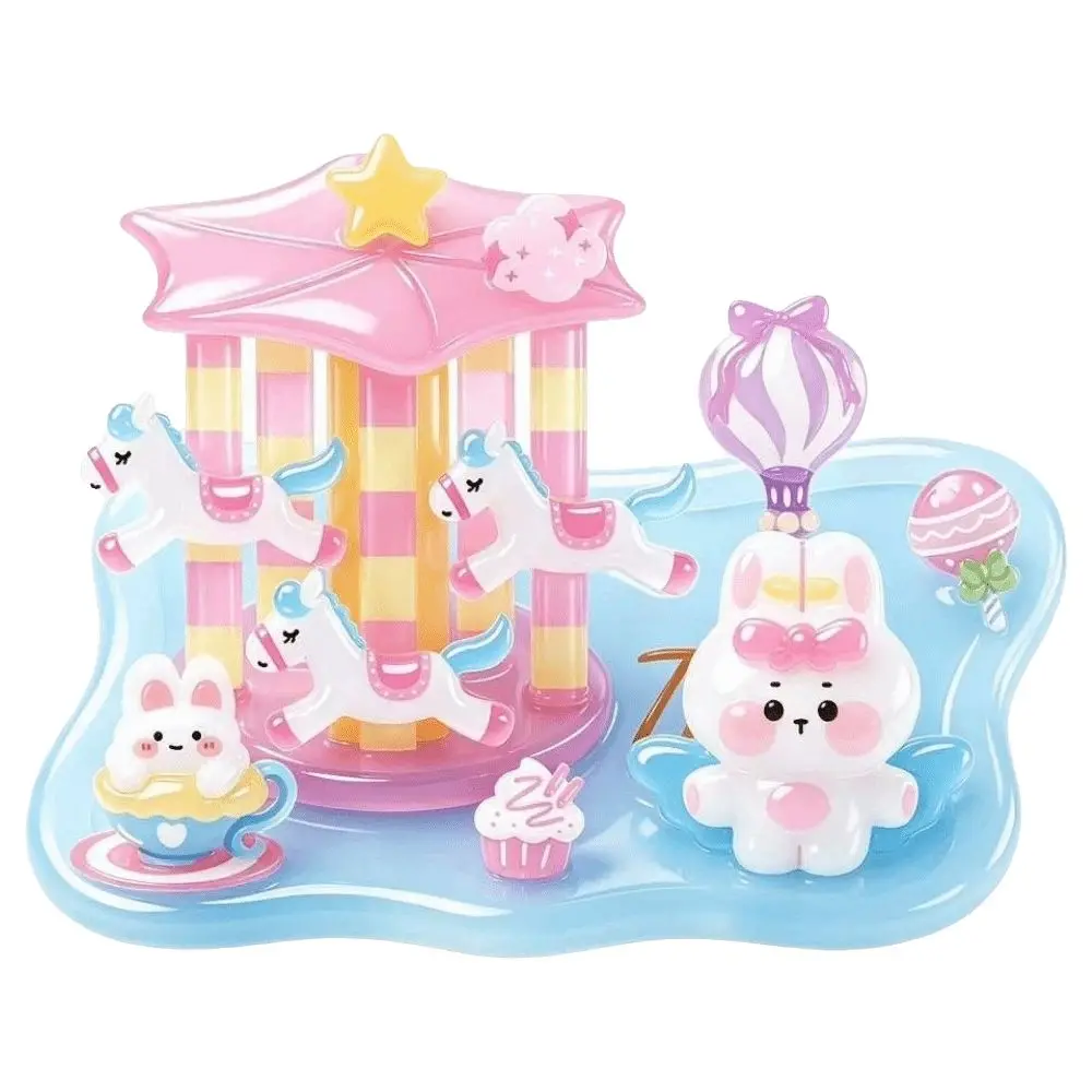 School Supplies DIY 3D Crystal Stickers Cat Rabbit Embossed Stickers Bear Funny Children's Stackable Stickers Gifts