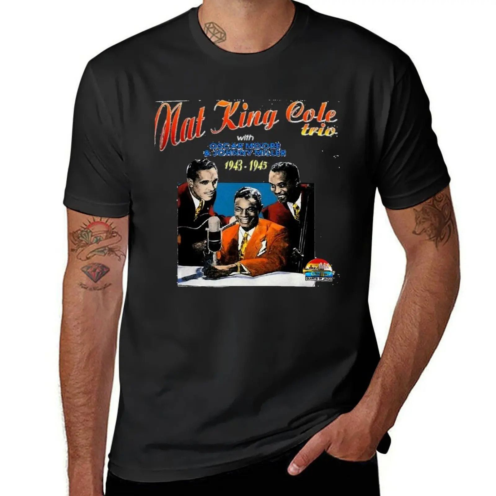 Nat King Cole Nathaniel Adams Coles American Singer Jazz Pianist The King Cole Trio Vintage Classic T-Shirt blacks mens t shirts