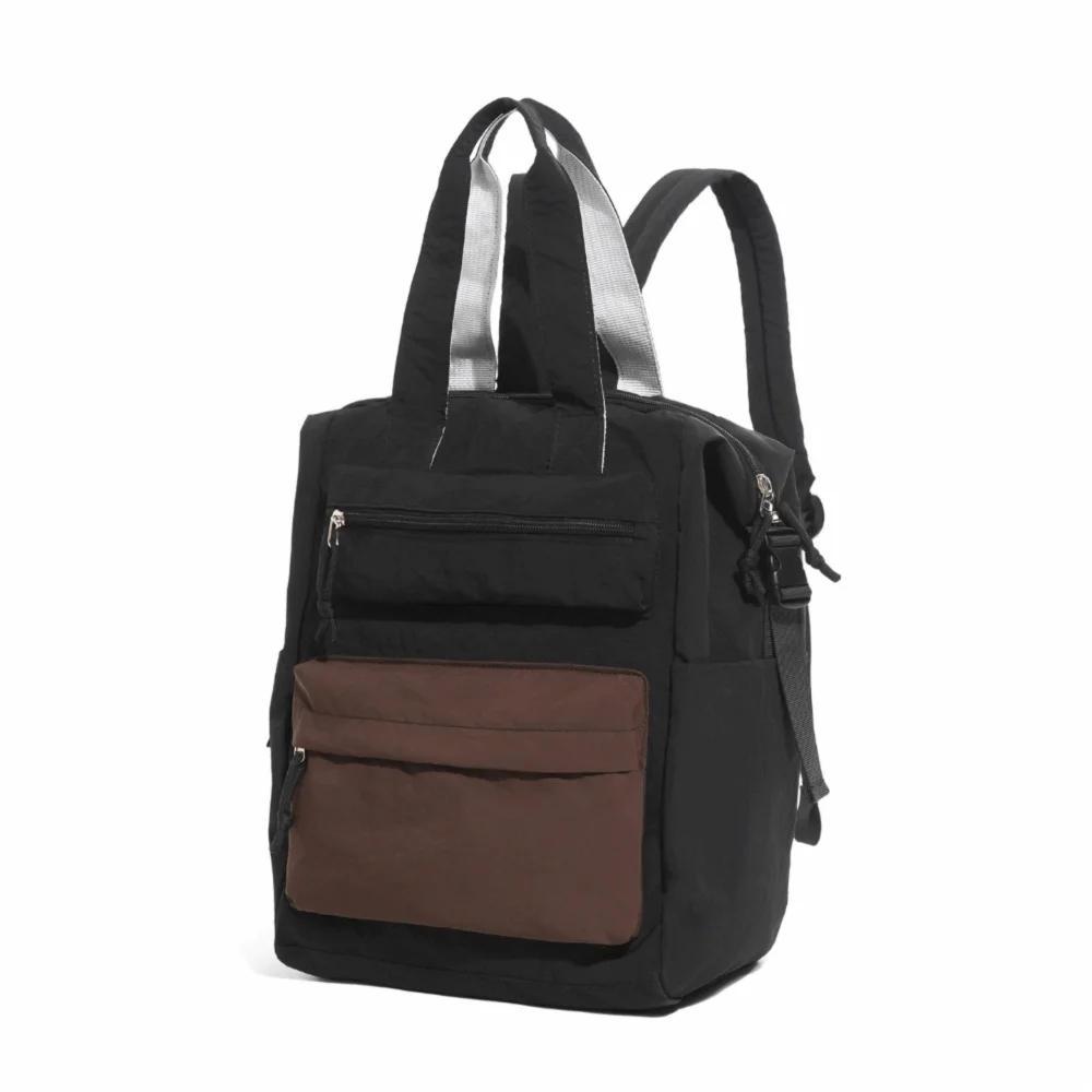Large Capacity Dopamine Backpack Waterproof Adjustable Color Block Backpack Minimalist Breathable Lightweight School Bag Travel