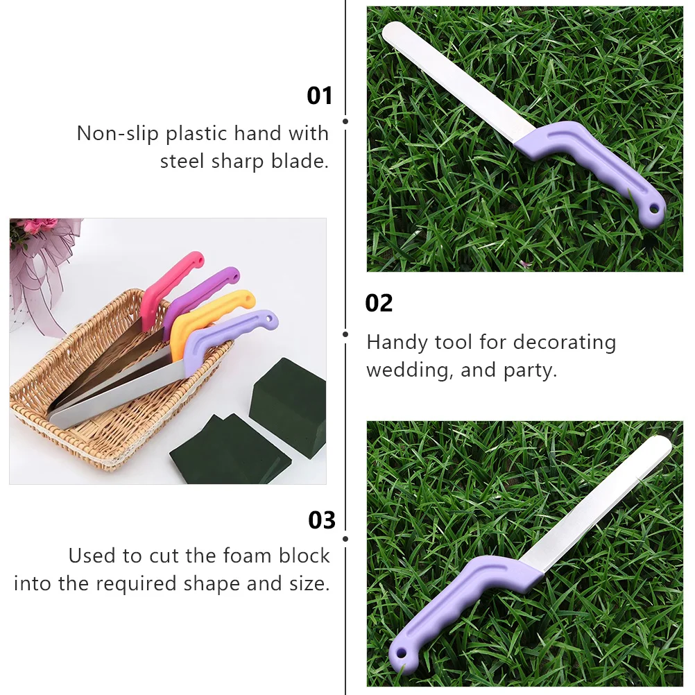 1 قطعة المهنية الفولاذ المقاوم للصدأ زهرة الطين القاطع عدم الانزلاق البلاستيك اليد متعددة الأغراض بائع الزهور أداة للكعك الفواكه حفلات الزفاف #2