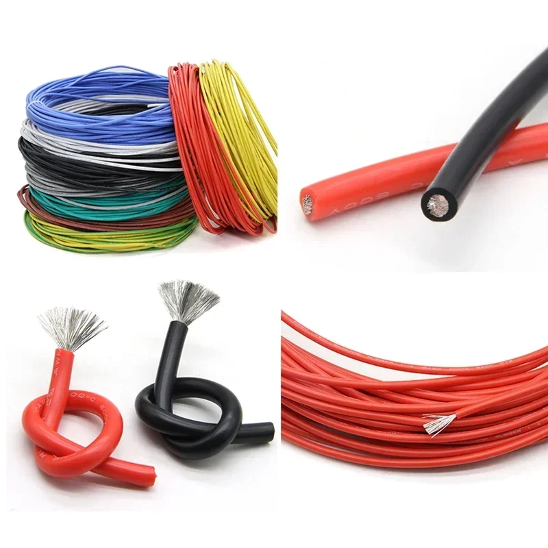 5M UL3135 Wire Silicone Insulation Tinned Copper 30/28/26/24/22/20/18/16/14/12/10AWG High Temperature Heat Resistant Cable