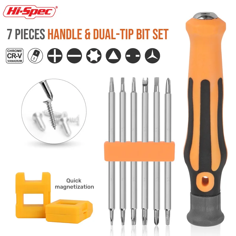 6/7in 1 Set Security Tamper Proof Magnetic Screwdriver Drill Bit Hex Torx Screwdriver Bits Flat Head Hand Tools With Gift