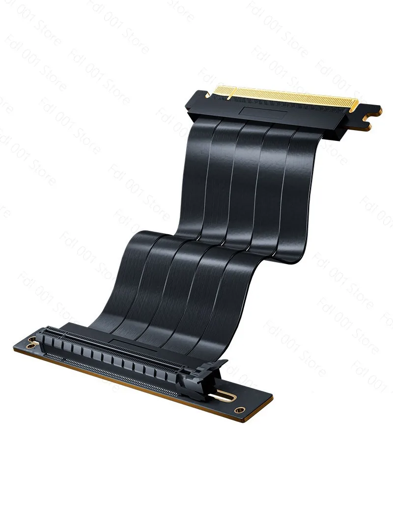 PCIE 4.0 x16 Graphics Card Extension Cable – High-Speed Adapter with Vertical Mounting Bracket for PC Cases
