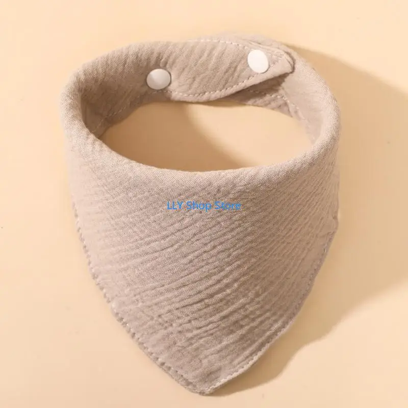 

T8UD Baby Burp Cloth Crepe-Cotton Teething Bib High Absorbent Bibs Feeding Towel