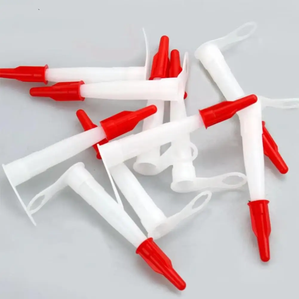 20pcs Silicone Tubes Nozzles Cap Replacement Tips Caulk With Red Nozzles Cartridge Spare Silicone Sealant Home Construction Tool