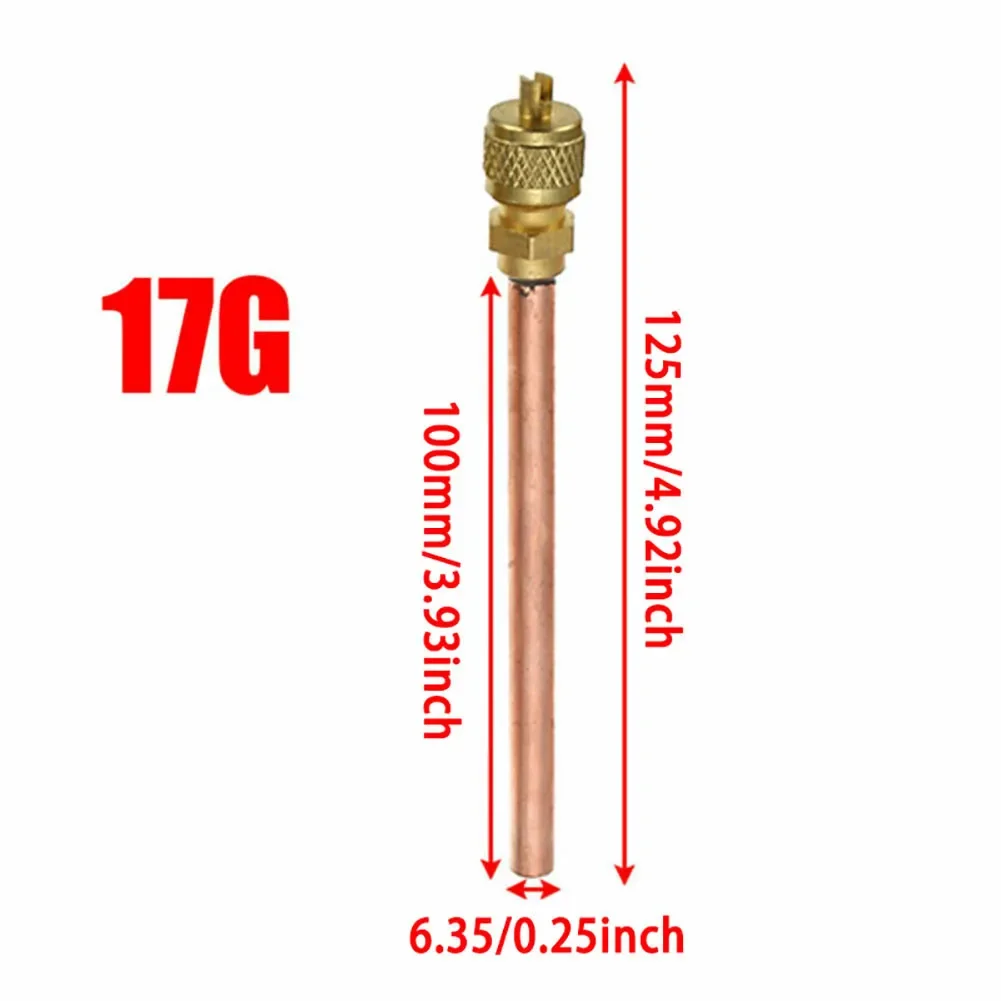 2/5Pcs Access Valve Garden Air Conditioner Refrigeration 125mm Accessories Valves Copper Tube Filling Parts 3.4 Mpa Power Tool