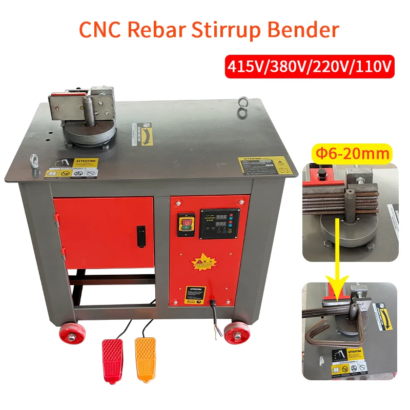 Factory Direct Sales Electric Steel Bar Bending Machine for Construction  Stirrup Bending Machine Pipe Rebar Bending Machine