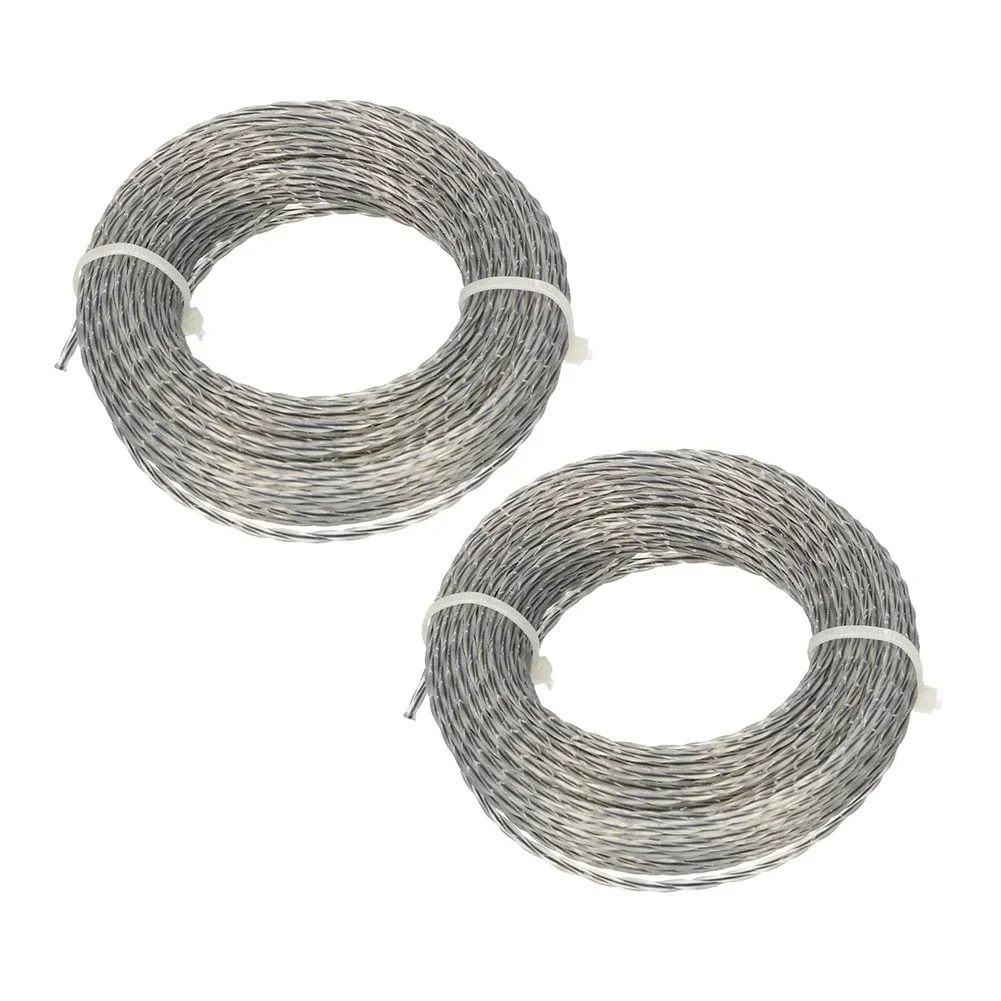 Imagem -06 - Conjuntos de Linha de Cortador de Grama 15 30m Núcleo Reforçado Nylon Linha de Aparador de Grama Carretel de Linha de Substituição Cortador de Grama Ferramentas de Jardim 2