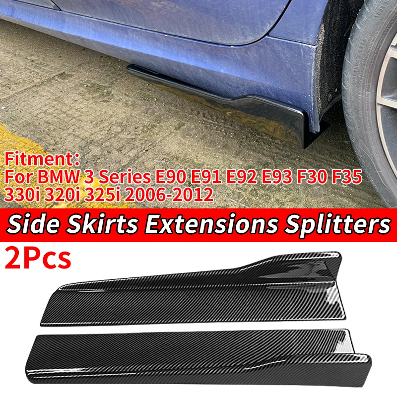 

For BMW 3 Series E90 E91 E92 F30 F35 330i 320i 2006-2012 Car Side Skirt Body Kits Extension Splitter Winglet Wing Bumper Lip ABS