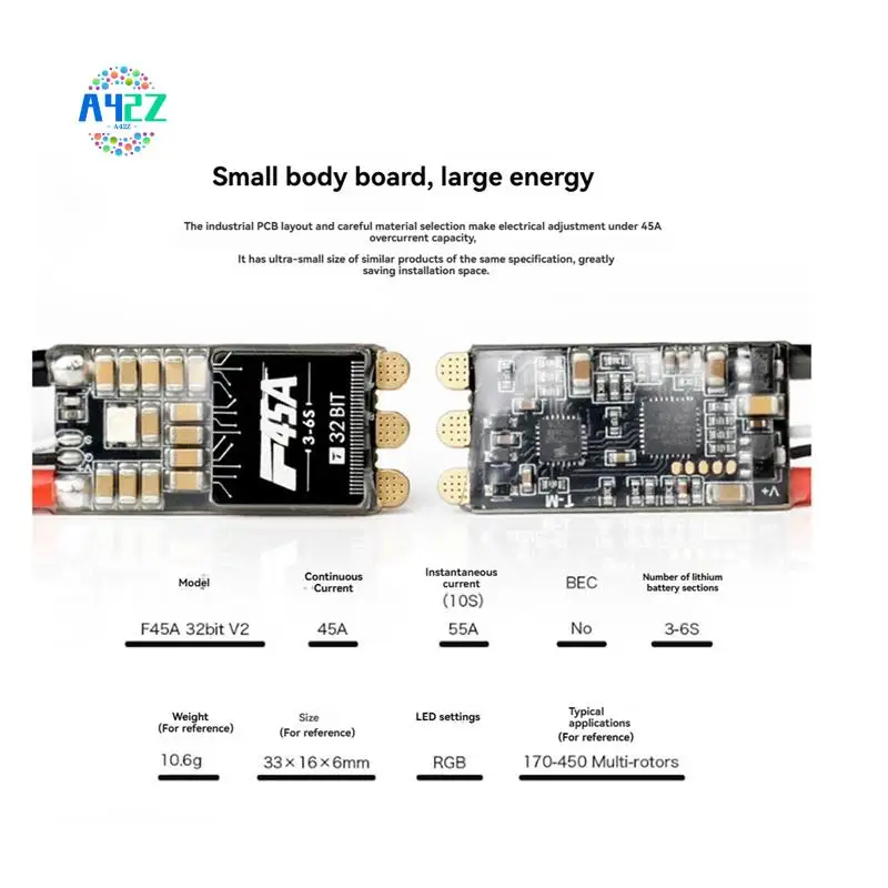 

A42Z-Blheli32 3-6S Blheli 32 32Bit ESC High Quality Speed Controller For FPV RC Racing Drone Plane Drone Parts