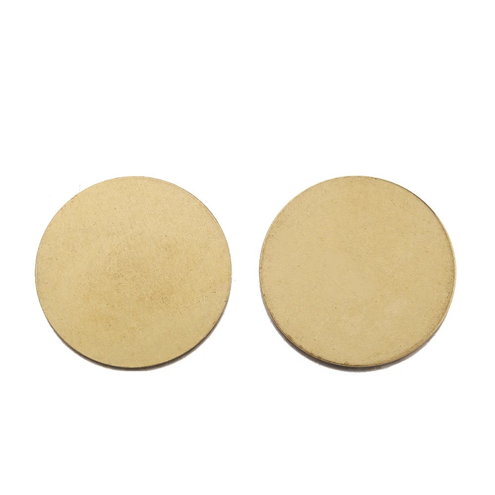 10pcs Raw Brass Round Disc Blank Stamping Without Hole Circle Tags Charms For Diy Jewelry Necklace Pendant Making Finding