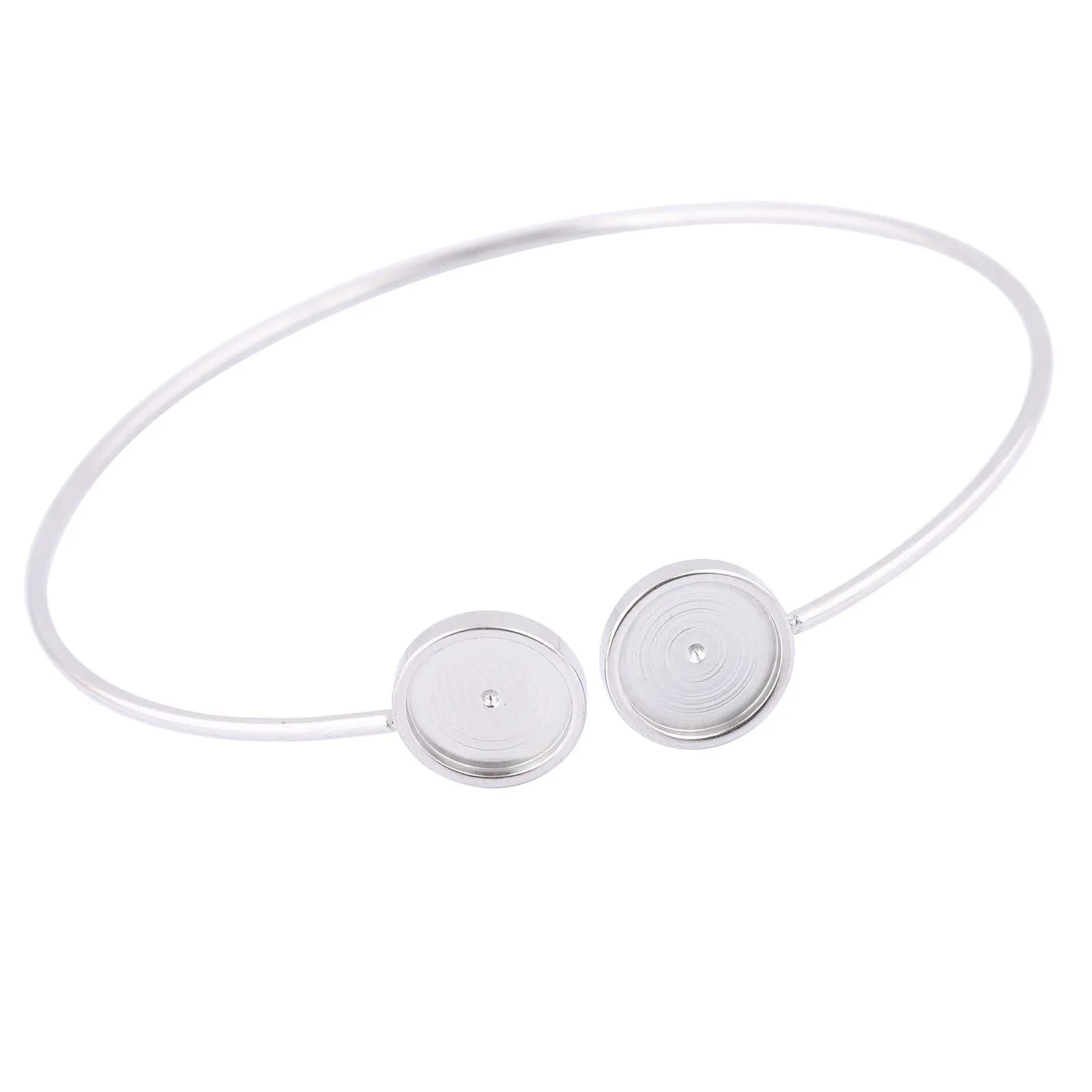 

5pcs Stainless Steel 10mm Cabochon Bracelet Bangle Base Setting Blanks Diy Cuff Bracelets Bezels For Jewelry Making Supplies