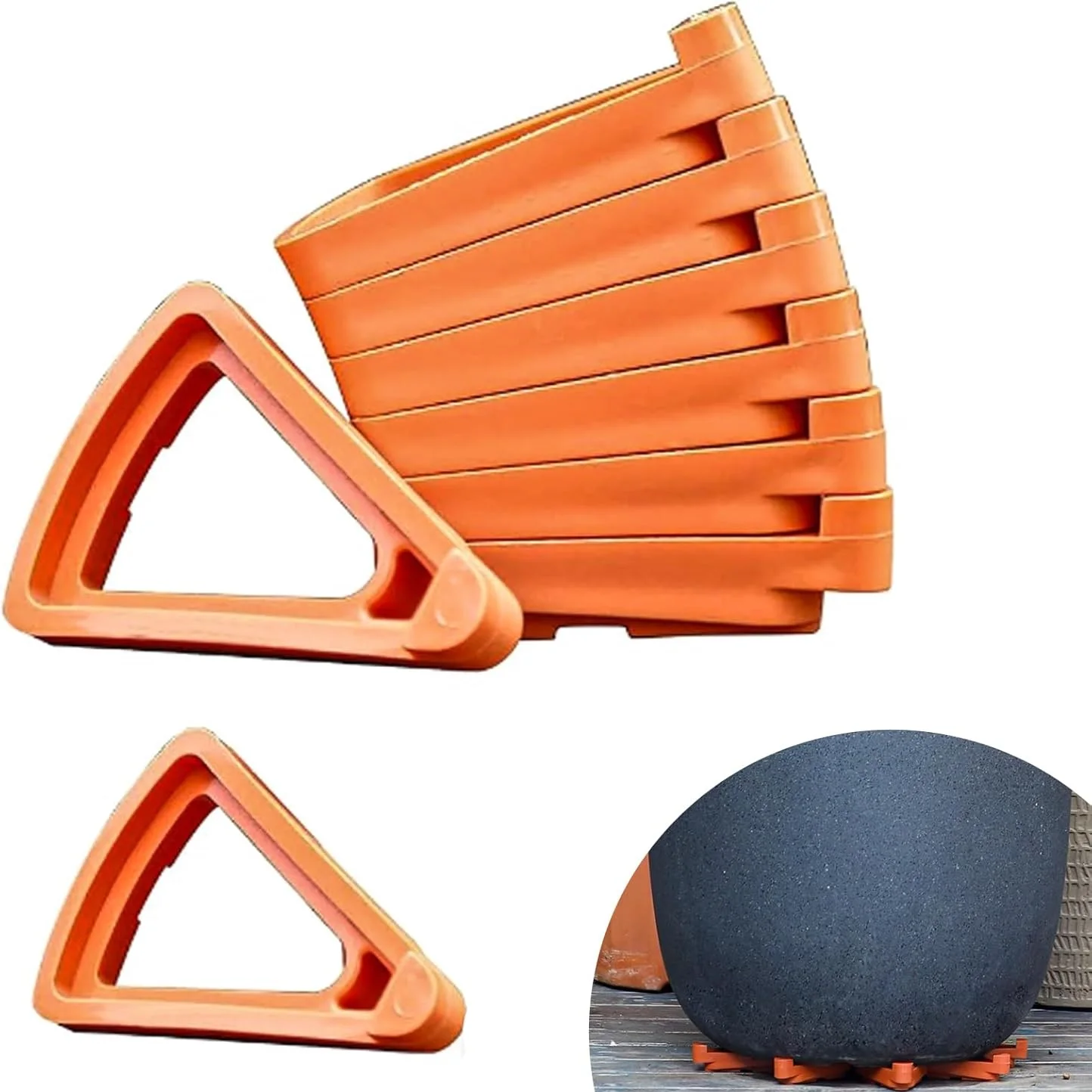 Plant Pot Feet for Outdoor Planters, 5 PCS Invisible Flower Pot Risers Toes, Indoor Secure Compressive Environmental Triangular