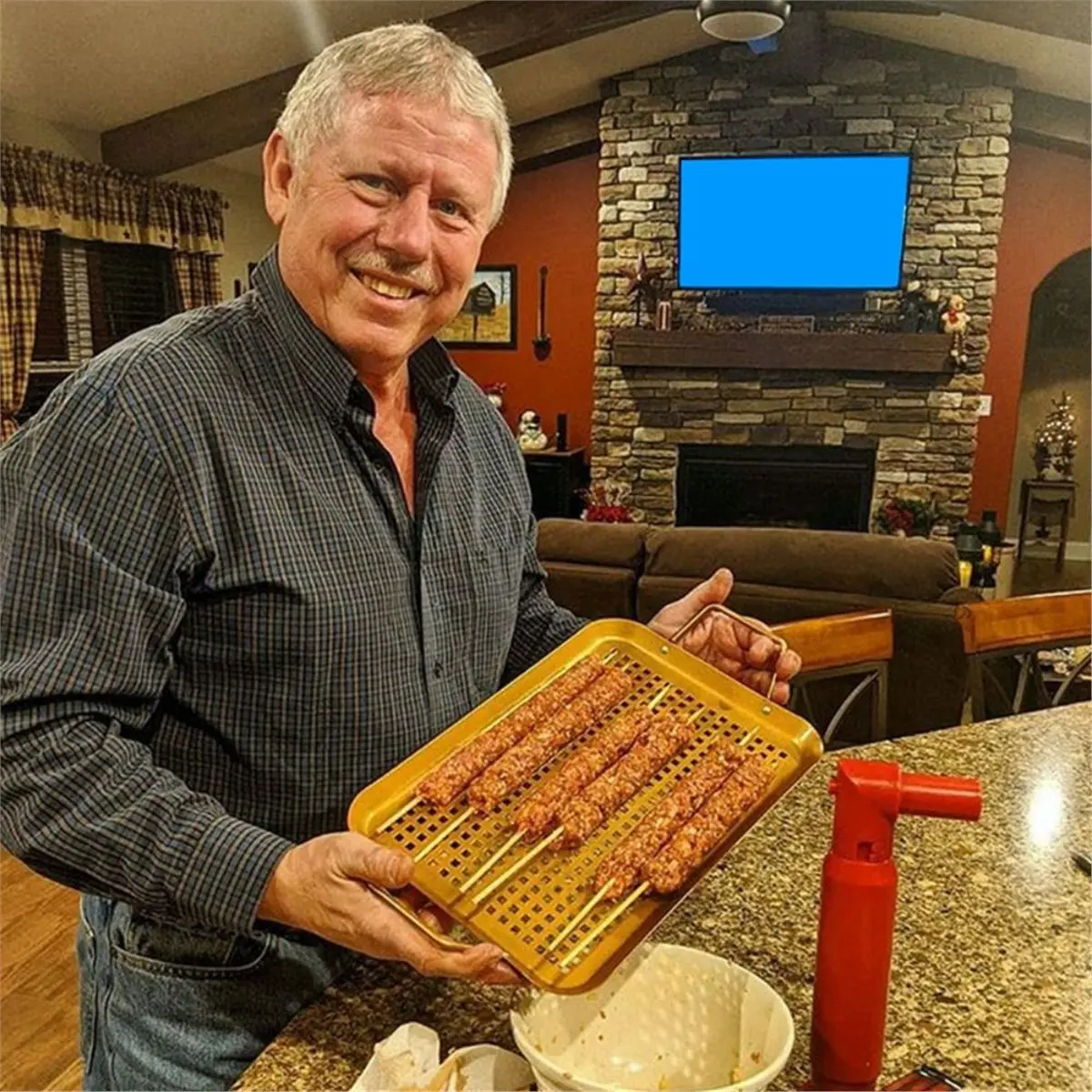 

Легкая машина для приготовления кебаба, ручная форма для кебаба, мясо, колбаса, инструмент для приготовления шашлыка «сделай сам», инструмент для приготовления кебаба, гаджет для гриля и барбекю