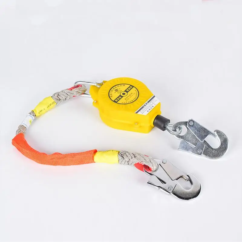 Fall Arrester Fall Arrest System Automatic Retractable Lifeline 330.7 Lbs 150 Kg Anti-Rotation Steel Wire Rope Quick-Action