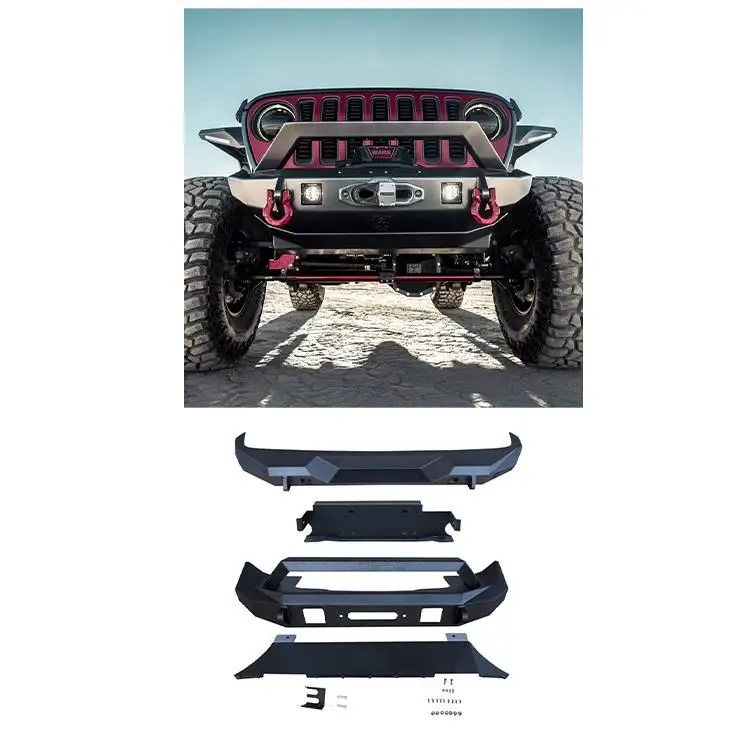 

2026 New Automotive Body Kit Auto Body Systems Car Offroad 4x4 Auto Accessories Front Bumper For Jeep Wrangler JT